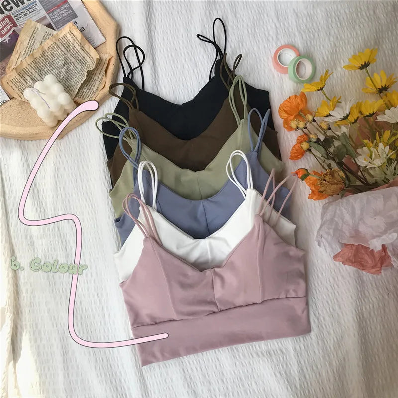 Cotton Tube Bra Tops Women Crop Top Female Seamless Underwear Top Sleeveless Sexy Lingerie Padded Summer Bandeau Aviola