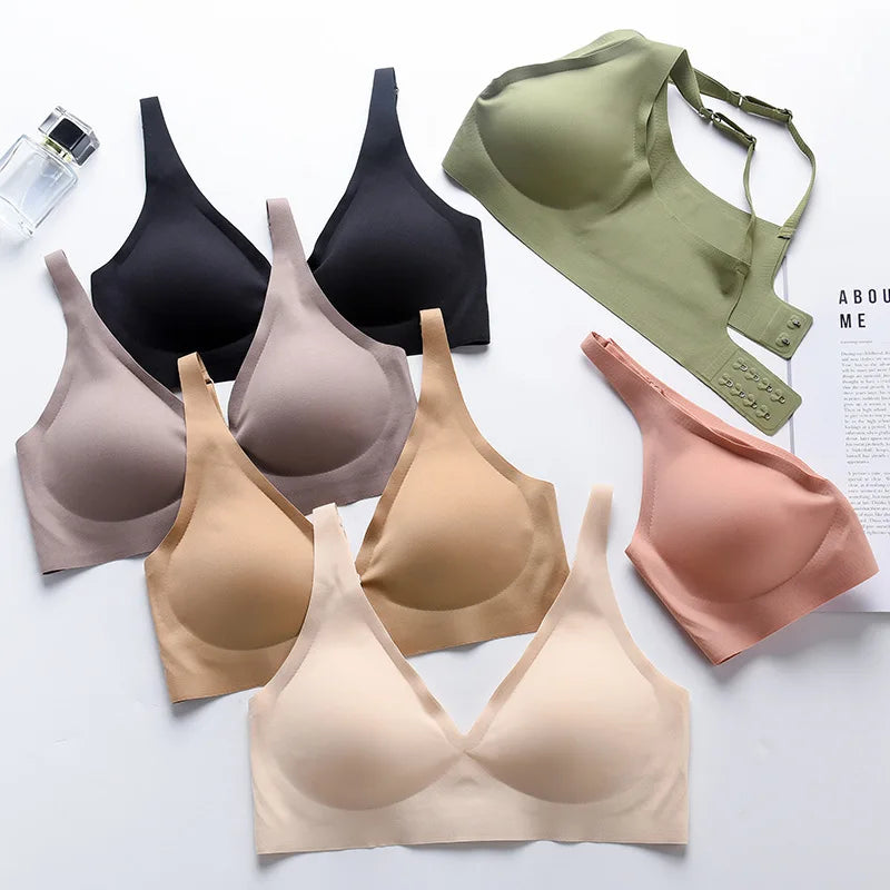 3Pcs/Set Seamless Bras Wire Free Brassiere Women Underwear Female Sexy Lingerie Plunge Underwear & Sleepwears Intimates Aviola