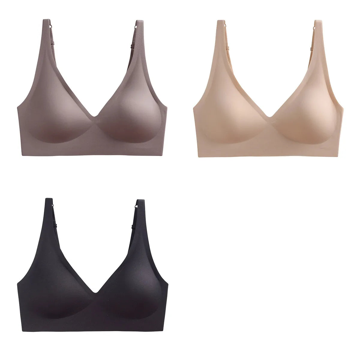 3Pcs/Set Seamless Bras Wire Free Brassiere Women Underwear Female Sexy Lingerie Plunge Underwear & Sleepwears Intimates Aviola