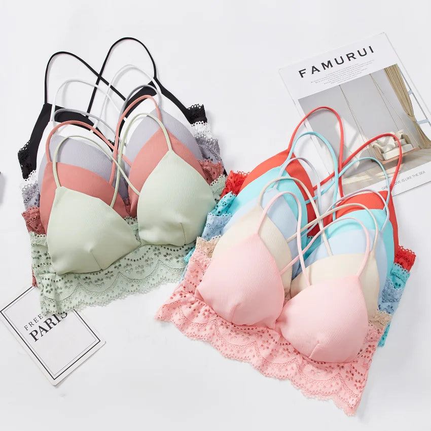 Lace Bra Women Cross Back Bralette Women's Sexy Lingerie Breathable Underwear Comfort Bra Sexy Intimates Aviola