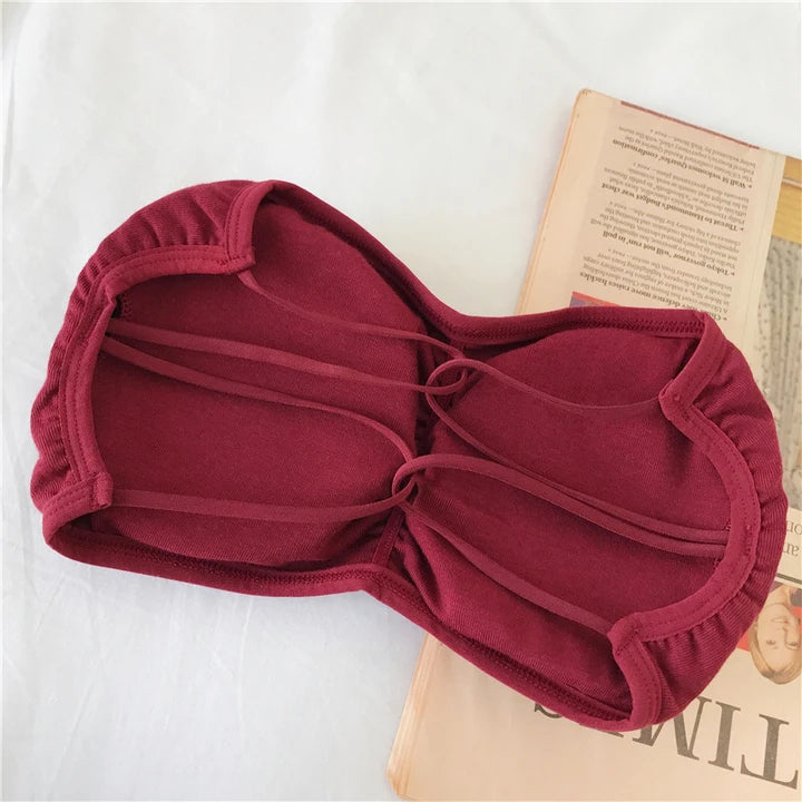 Strapless Bra Tube Top Women Cross Back Bralette Wireless Invisible Bra Seamless Underwear Female Lingerie Sexy Cotton Crop Top Aviola