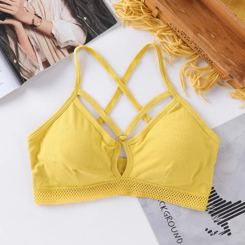 Sexy Deep V Bras For Women Wire Free Bra Tops Female Seamless Underwear Push Up Lingerie Comfy Soft Intimates Brassiere Aviola