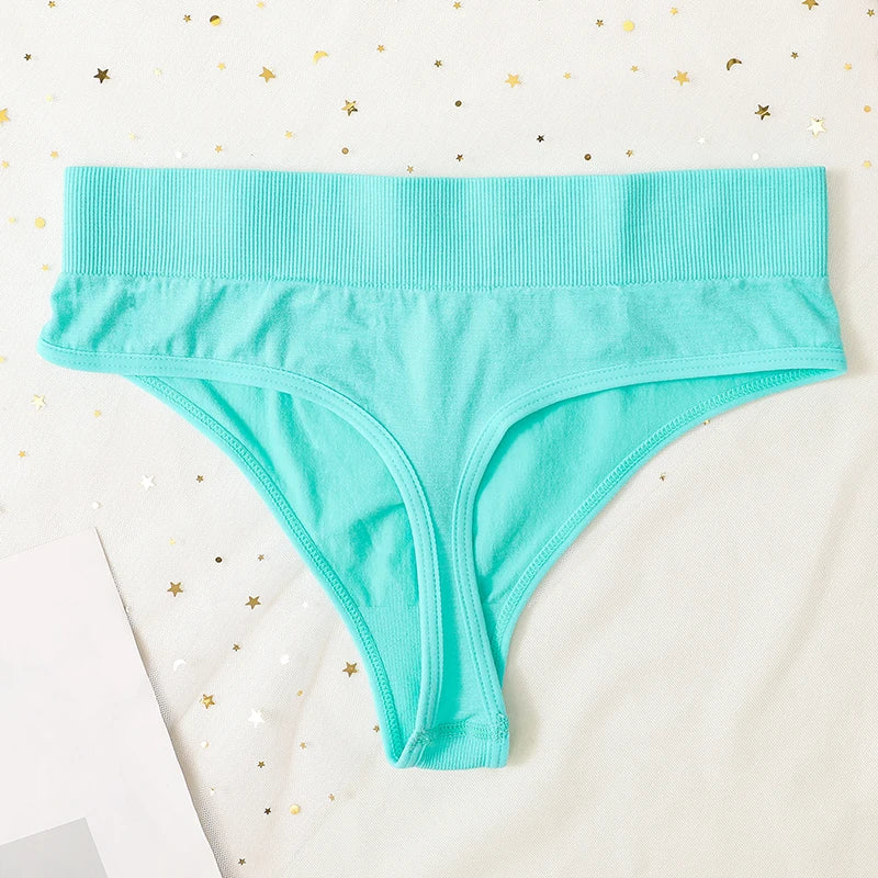 1Pc/2Pcs Seamless Thongs Women G-String High Rise Panties Sexy Lingerie  Female Underpants High Leg Shapewear Underwear M-XL Aviola