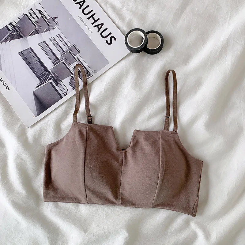 Push Up Bras For Women Sexy Lingerie Squareneck Bra Crop Tops Cotton Bra Female Comfy Underwear Intimates Wireless Brassiere Aviola