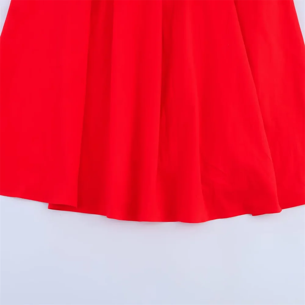 BM&MD&ZA2025all-match backless V-neck temperament sexy loose dress short skirt summer new women's clothing Aviola