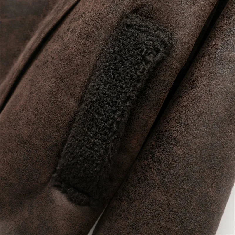 2025 Woman Thick Faux Leather Jackets for Women Autumn Winter Warm Coats Female Demi-season Plush Jacket Women Outerwears Aviola