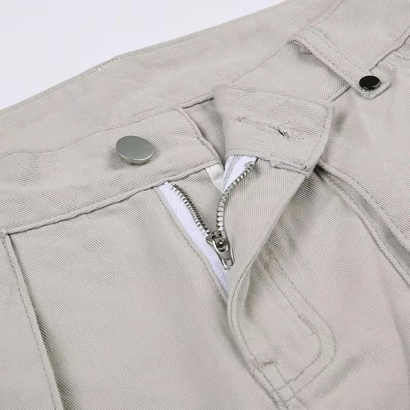 Cargo Pants Women Casual Jeans Utility Low Waist Trousers Pockets Zipper Straight Y2k Streetwear Loose 2025 Summer Party Club Aviola