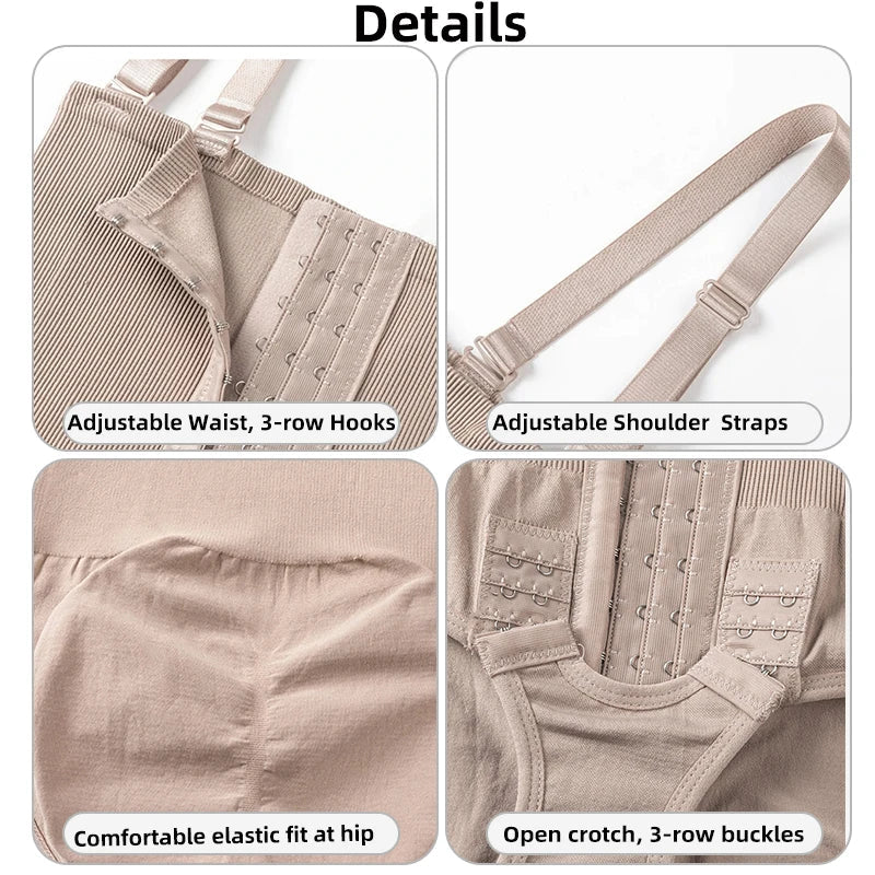 1 Piece Solid Seamless Light Shaping Shapewear Bodysuit,Adjustable Tummy Control with Open Crotch, Women's Underwear & Shapewear Aviola