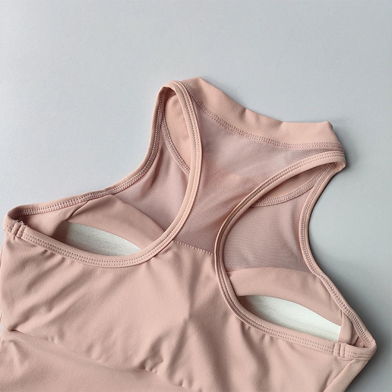 Women Breathable Mesh Shockproof Padded Gym Running Seamless Fitness Yoga Vest Gym Bra Tops Sexy Sports Bras for Women Gym Top Aviola