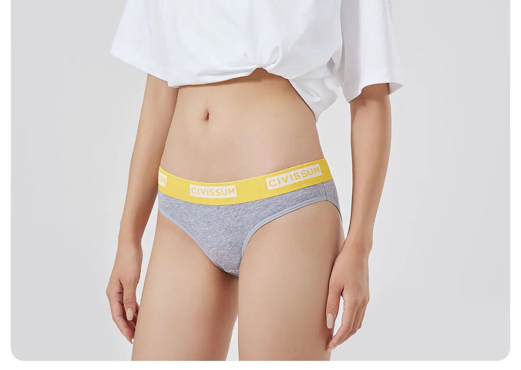 Women 100% Cotton Sexy Rainbow Panties Female Low Waist Underwear Classic Design Lingerie Girls Cute Briefs Aviola