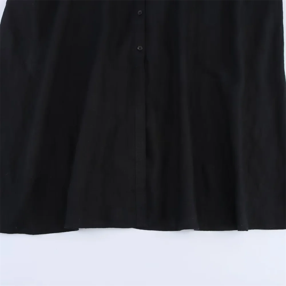 BM&MD&ZA2025halter neck single-breasted loose temperament backless pocket dress long skirt summer women's clothing Aviola