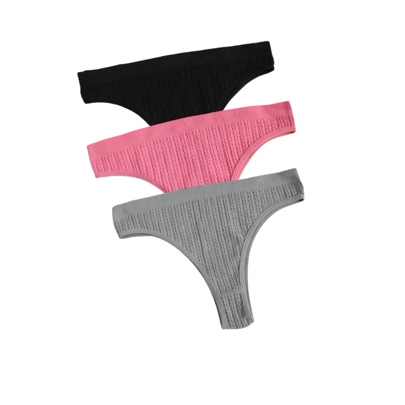 3Pcs/Set Seamless Panties Women Low Waist Briefs Soft Underwear Solid Color Sexy Lingerie Female Underpants Stretch Panty Aviola