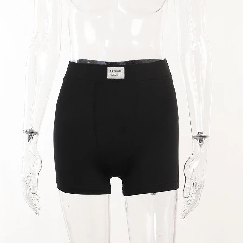 Round Neck Long Short sleeved 3/4 Shorts Two piece Women's Fashion Sports Versatile Set Aviola