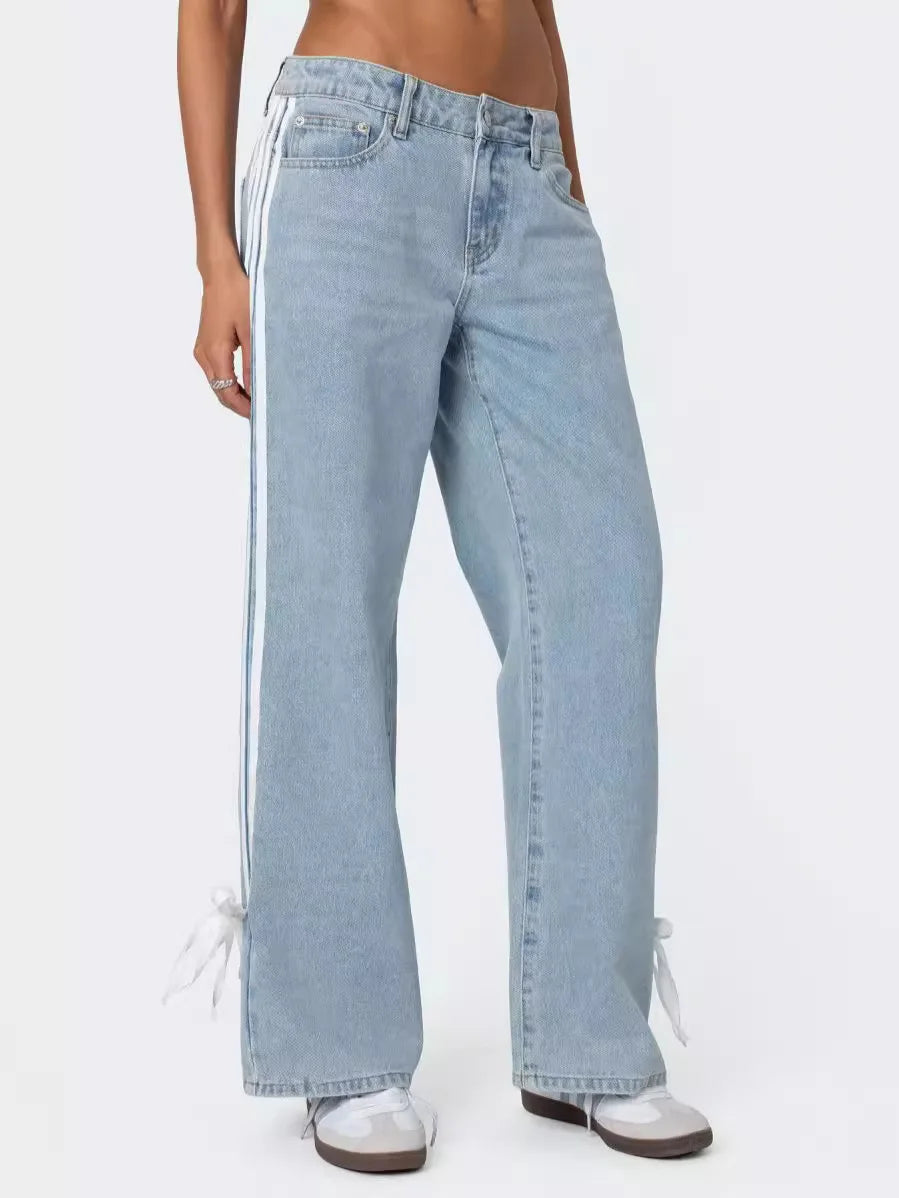 Denim Pant Women Jeans Wide Leg Long Pants Y2k Streetwear High Waist Casual Straight Trousers Elegant Mom Jeans Work 2025 Aviola