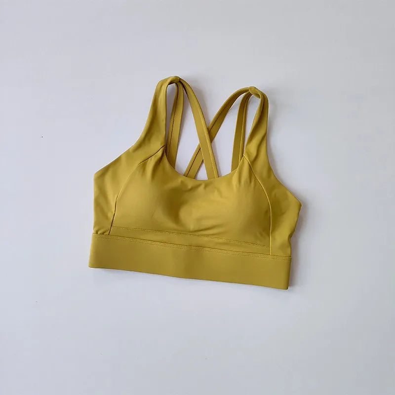 High-end Sports Bra Gym Push Up Bra Women Back High Impact Workout Sport Top Crop Fitness Wear For Yoga Gym Brassiere Sportswear Aviola
