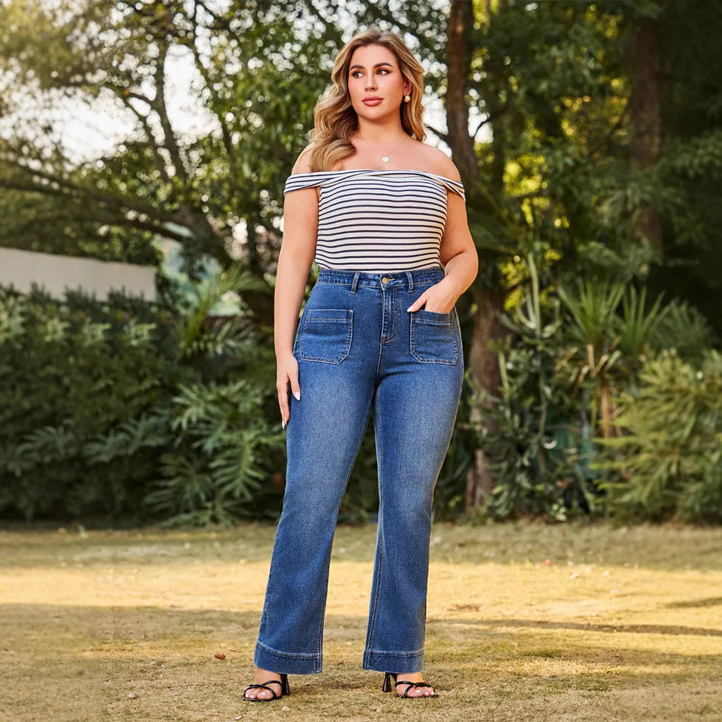 Denim Pant Women Jeans Long Pants High Waist Straight Trousers Y2k Streetwear Casual Party Club Elegant Splice Mom Jeans 2025 Aviola