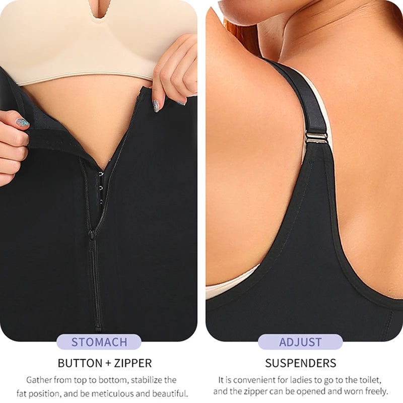 Bdoy Shapers Women High Waist Slimming Sheath Belly Compression Garment Tummy Full Bodysuits Shapewear Fajas Without Pads Aviola