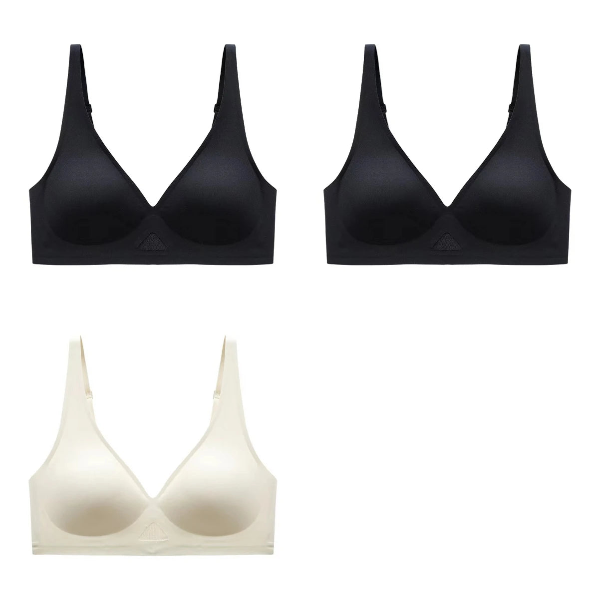 3pcs/Lot Seamless Bras for Women Push Up Brasiere Deep V Bralette Comfort Nonwire Underwear Female Invisible Bra Sexy Lingerie Aviola