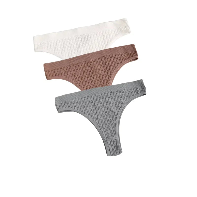3Pcs/Set Seamless Panties Women Low Waist Briefs Soft Underwear Solid Color Sexy Lingerie Female Underpants Stretch Panty Aviola