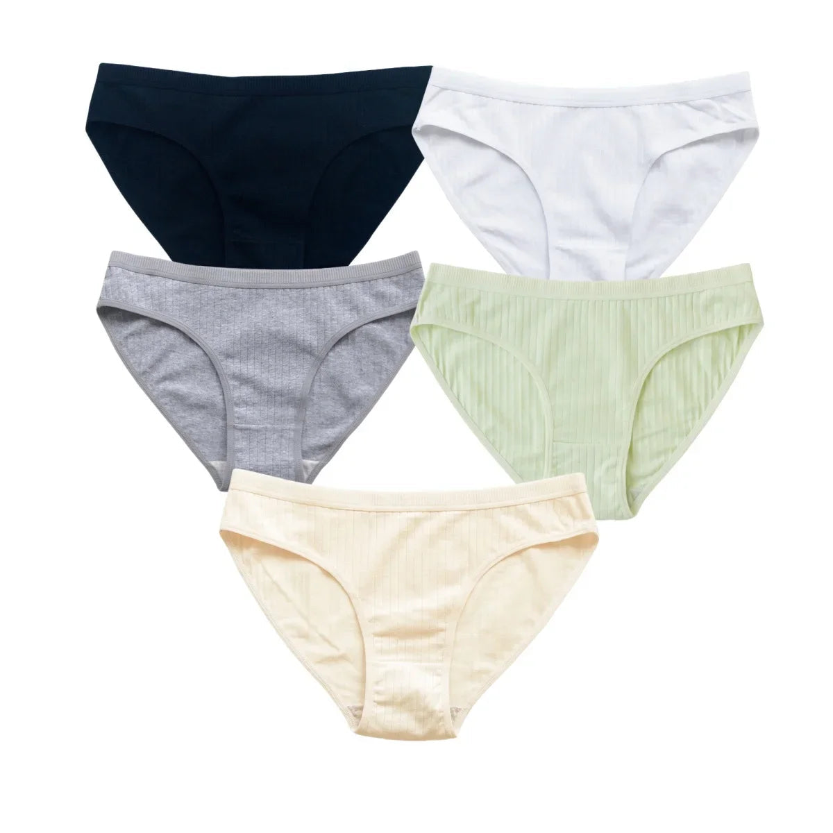5Pcs/Set Cotton Panties Women Briefs Female Underpants Solid Color Seamless Underwear M-XL Sexy Lingerie Comfort Intimates Aviola