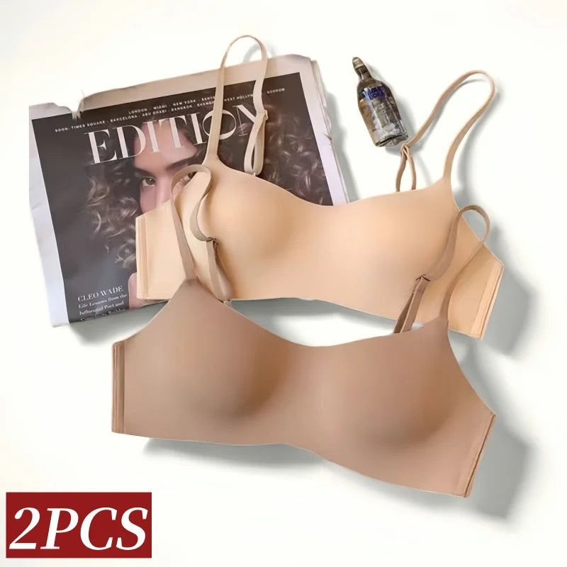 2PCS/Set Seamless Bras For Women Wireless Underwear 1/2 Cup Bra Female Wirless Sexy Lingerie Soft Padded Thin Intimates Aviola