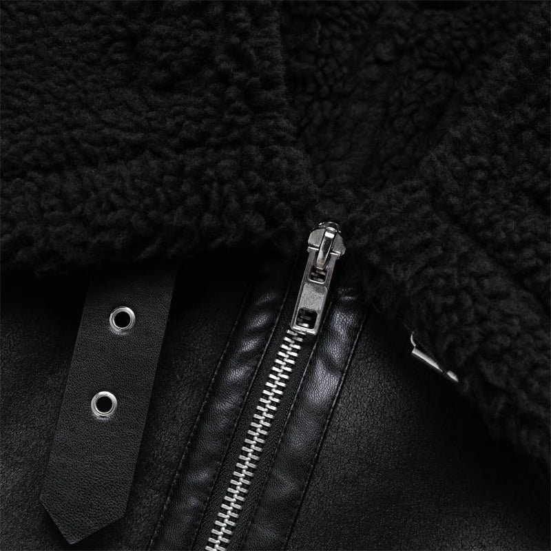 RARF 2024 women's thickened warm fur integrated grab fleece double-sided jacket jacket women's biker top Aviola