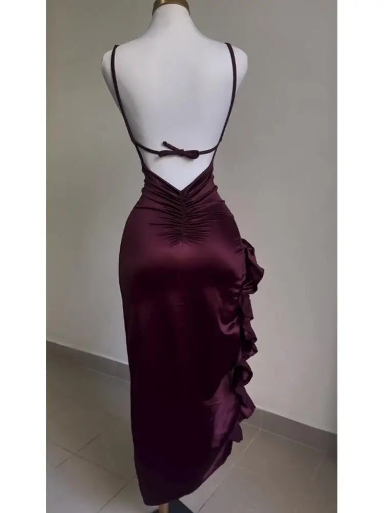 Cross-border dress summer senior sense Y2K sexy halter Spice Girl dress Aviola