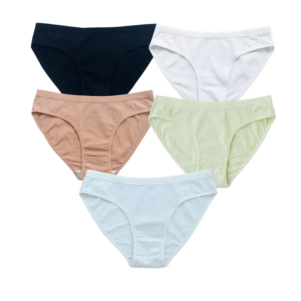 5Pcs/Set Cotton Panties Women Briefs Female Underpants Solid Color Seamless Underwear M-XL Sexy Lingerie Comfort Intimates Aviola
