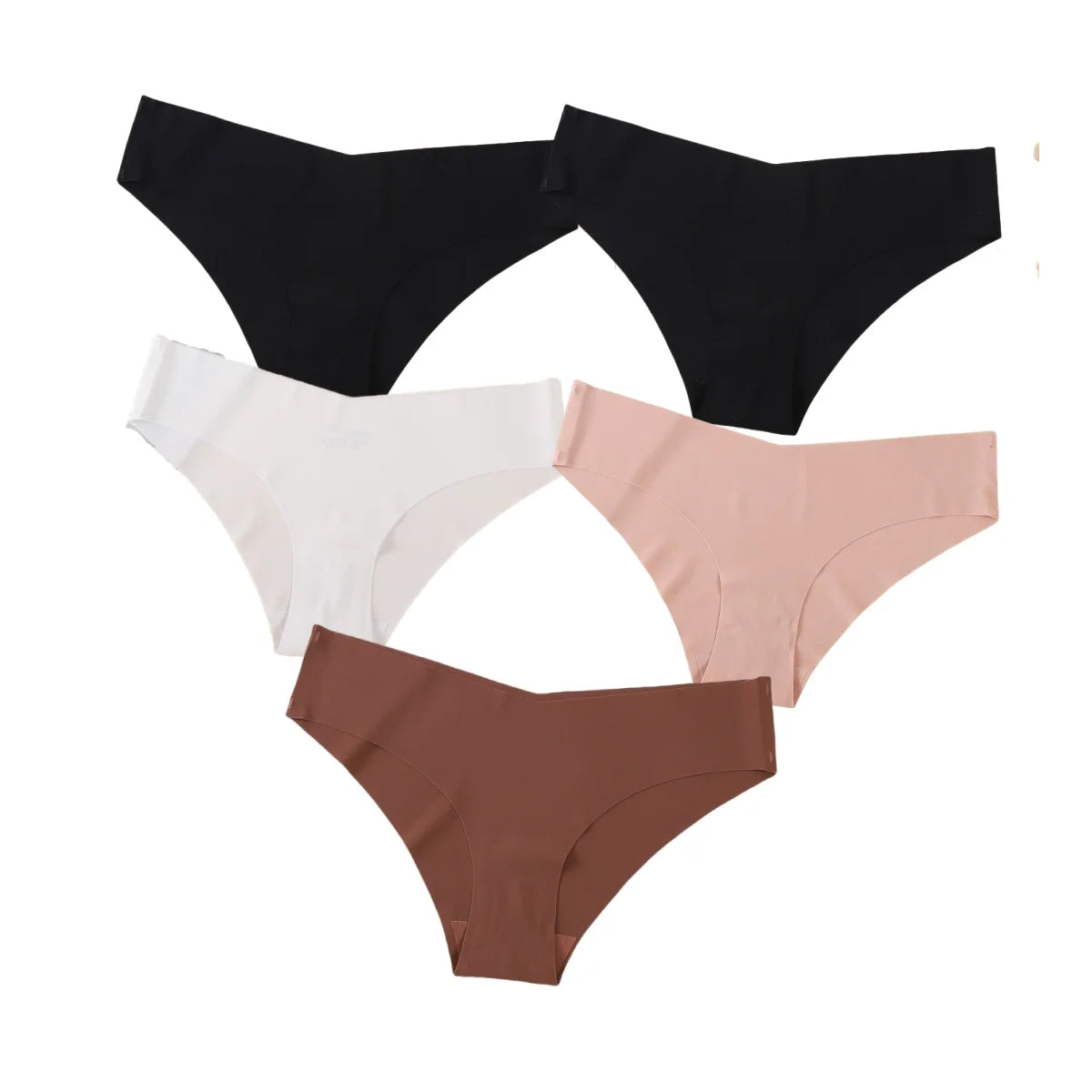 5Pcs/Set Women Panties Seamless Briefs Thin Female Vneck Underpants Summer Soft Panties Sexy Lingerie Underwear Underwear Aviola