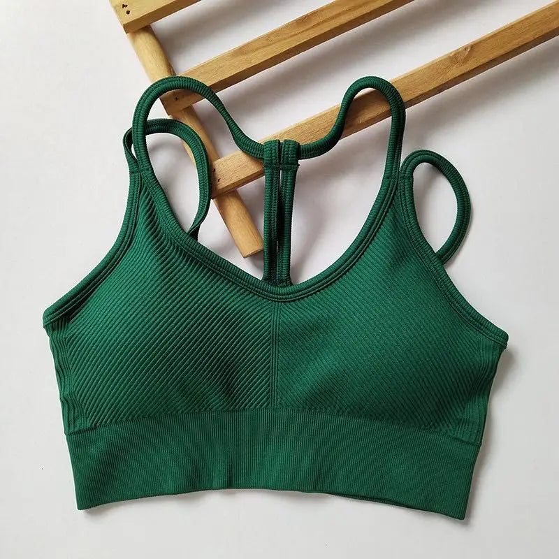 Breathable Sports Bra for Women, Shockproof Fitness Tops, Gym Crop Top Brassiere, Push Up Sport Bras, Seamless Yoga Bra Aviola