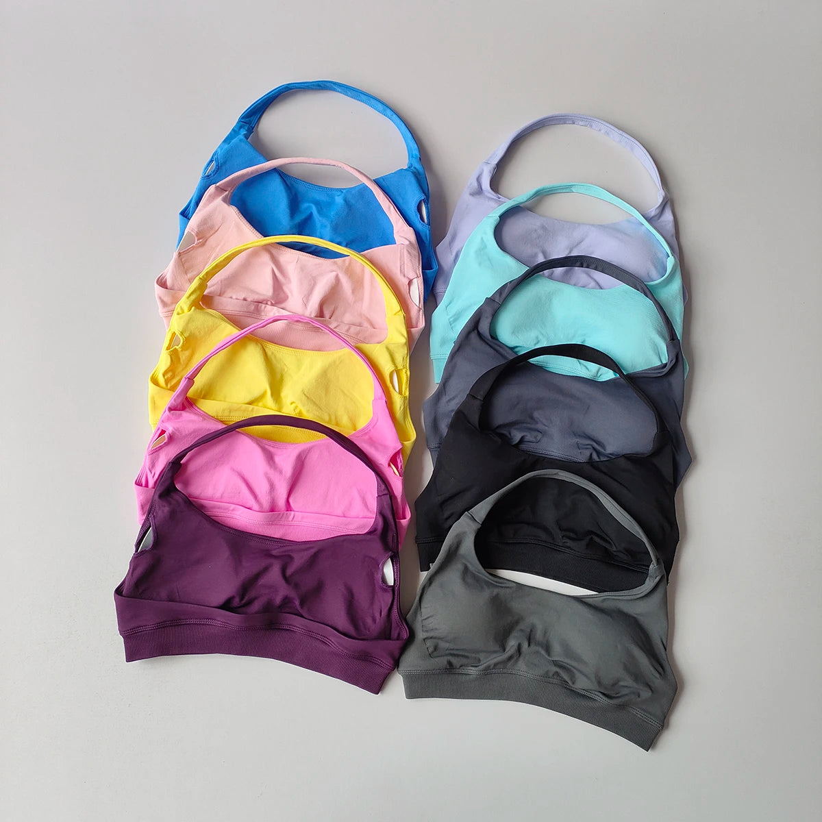 Women's Sexy Hanging Neck Sports Bra Quick Dry Fitness Beauty Back Training Running Sports Bra Comfortable Support Yoga Bras Aviola