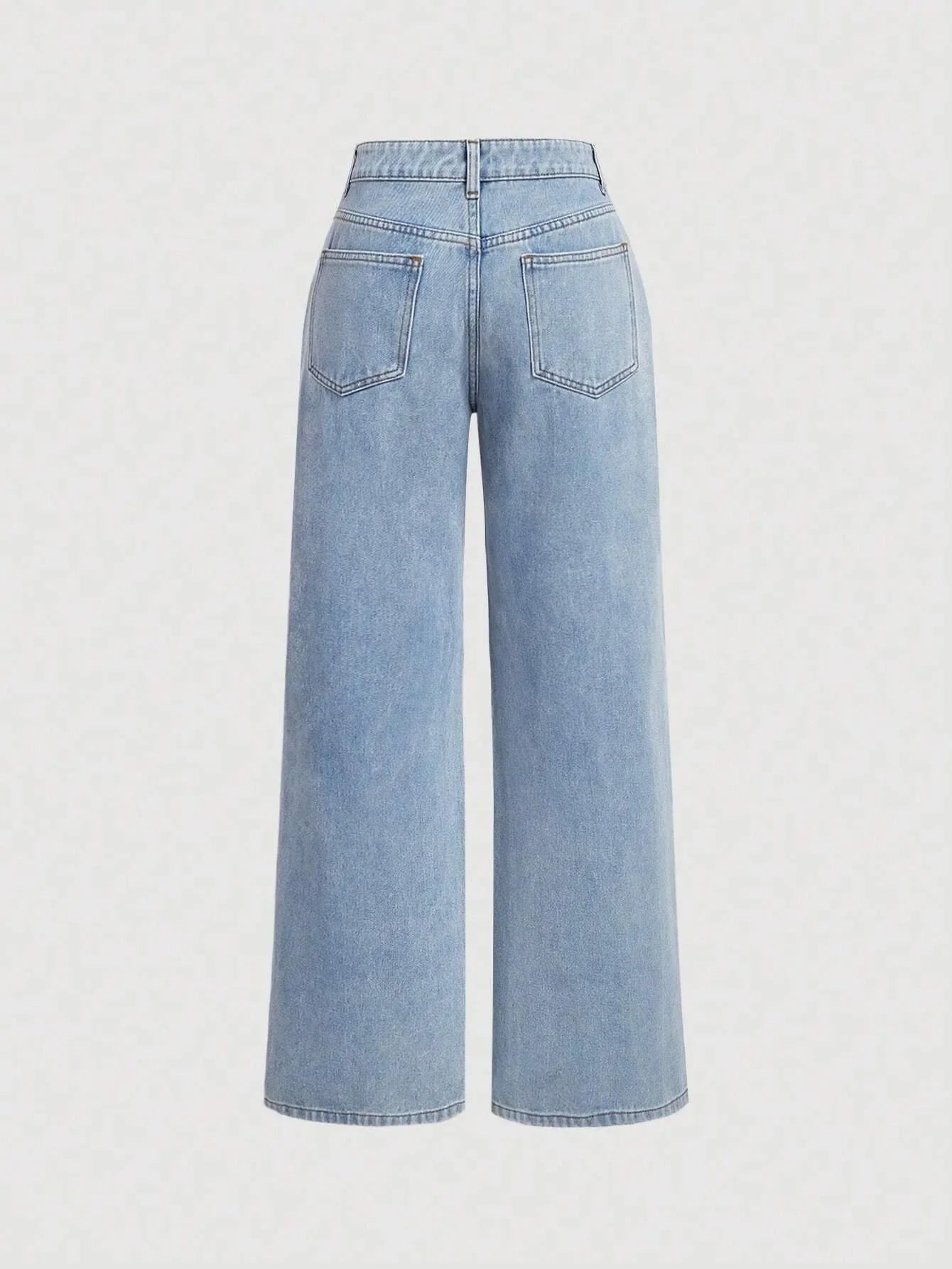 Denim Wide Leg Pants Women Mom Jeans Streetwear High Waist Bow Washed Distressed Straight Trousers Y2k Vintage Floor Length Aviola