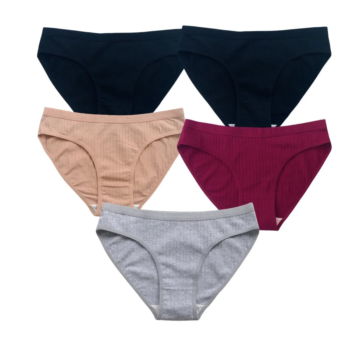 5Pcs/Set Cotton Panties Women Briefs Female Underpants Solid Color Seamless Underwear M-XL Sexy Lingerie Comfort Intimates Aviola