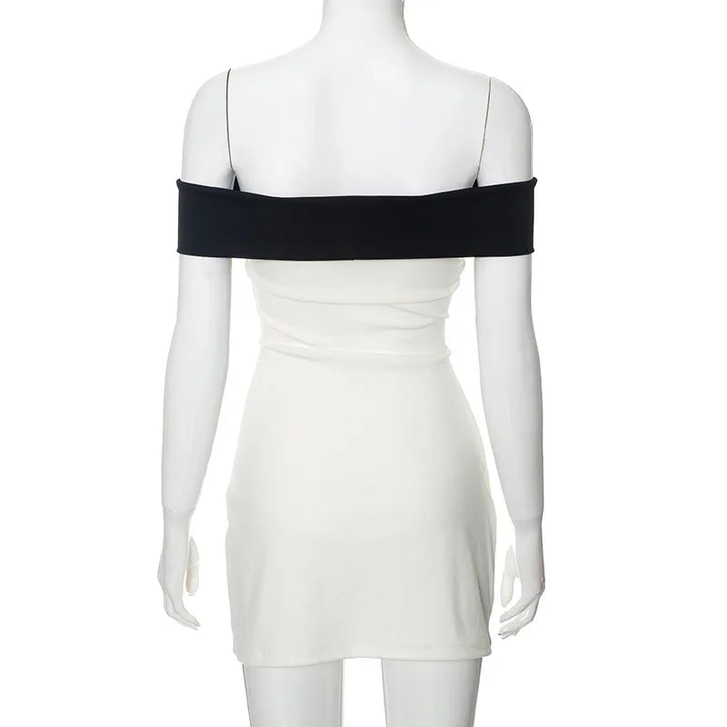 European and American women's Y2K new sexy high-end wrapped chest and buttocks skirt, one shoulder bow tie dress Aviola