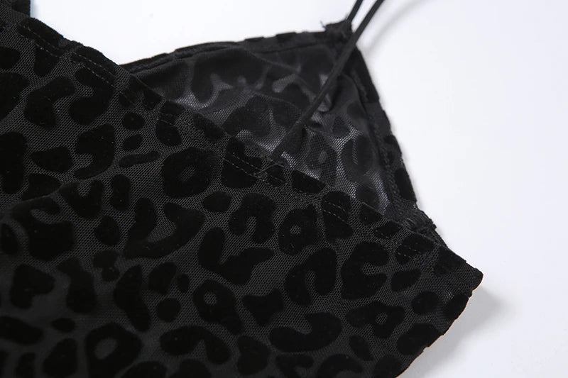 Nibber Leopard Print Sexy Skinny Women Jumpsuit Sleeveless Backless Fit Workout Thin Activewear Party Nightclub Stretch Outfits Aviola