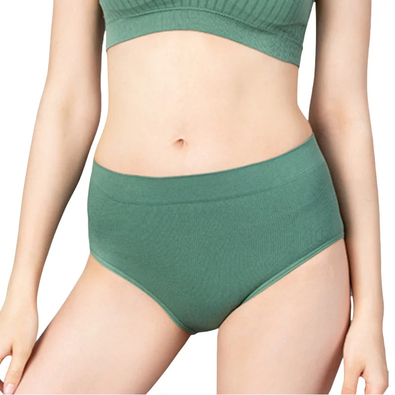 5Pcs/Set Sexy Panties Women Comfort Briefs Soft Intimate High Rise Panty Female Lingerie Solid Color Underpants M-XL Aviola