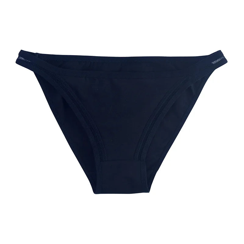 3Pcs/set Women Cotton Panties Female Mesh Underpants Solid Color Bikini Briefs Underwear Ladies Sexy Panty Girls Lingerie Aviola