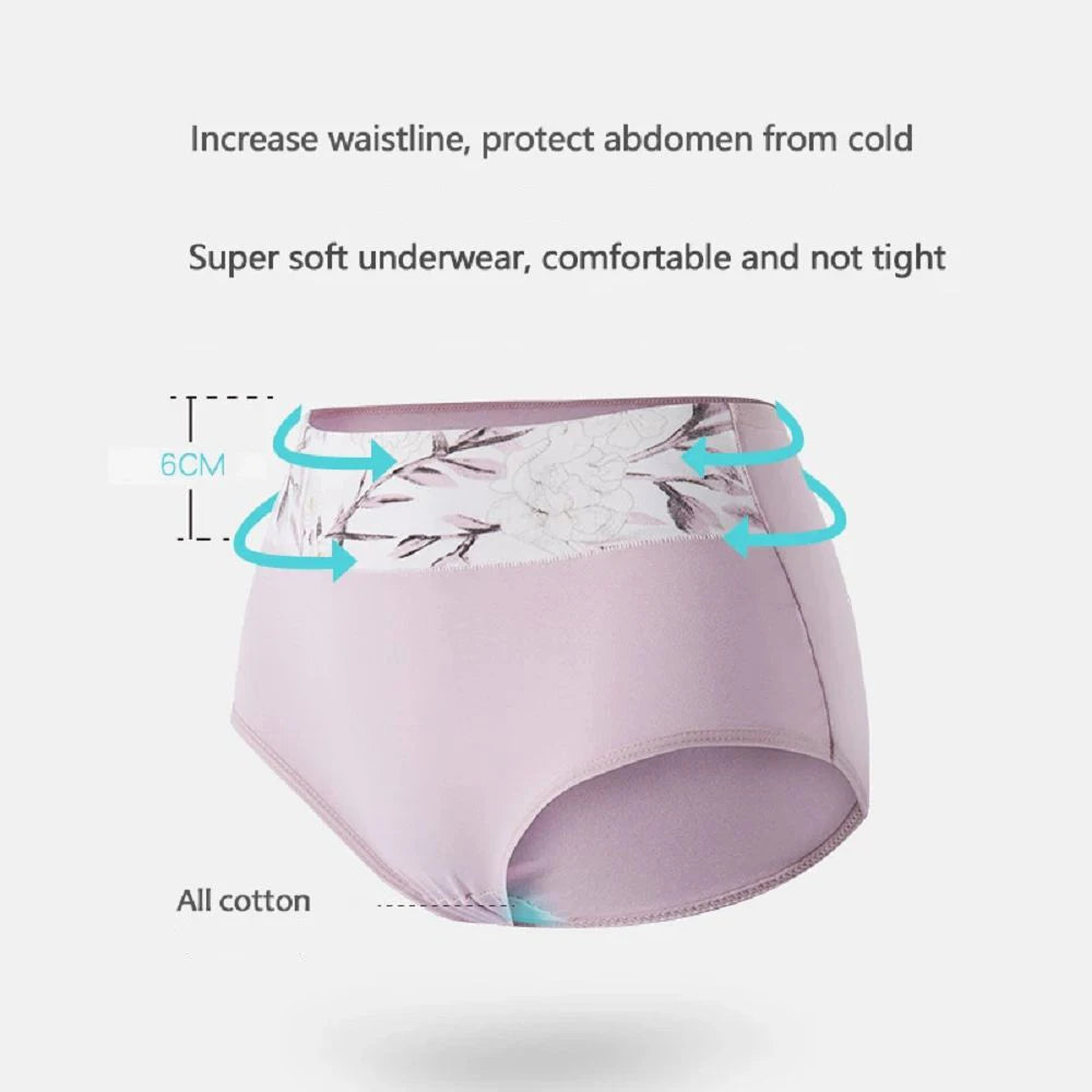 3pcs/Set Printed Underwear for Women Underwear Soft Cotton Knickers Briefs Basic Ladies Panties Full Coverage Breathable Panties Aviola