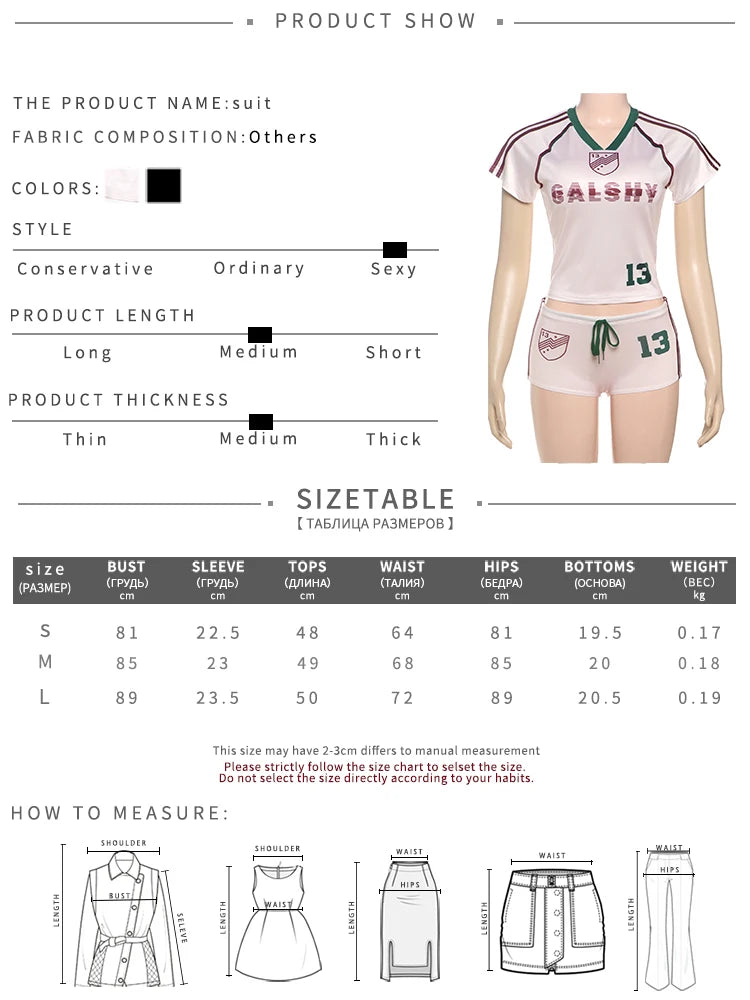 Nibber Activity Letter Print 2 Piece Set Women Tracksuit O-Neck Basic Sporty Crop Top+Shorts Casual Streetwear Matching Suit Aviola