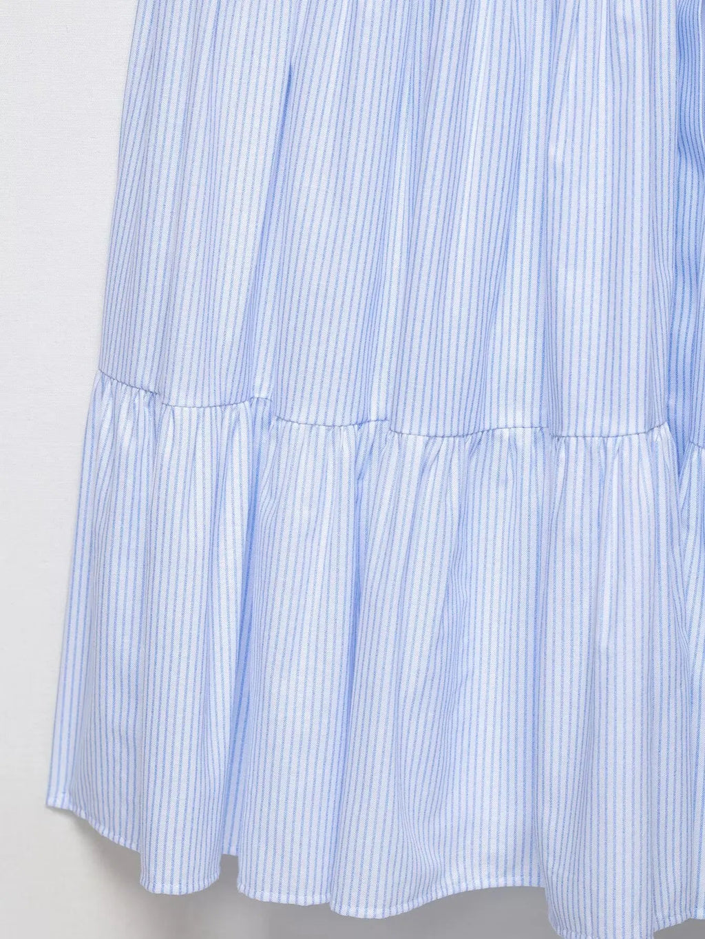 UNIZERA Pleated contrast lace trim striped suspender dress 2025 summer new arrivals women's casual loose midi dress Aviola