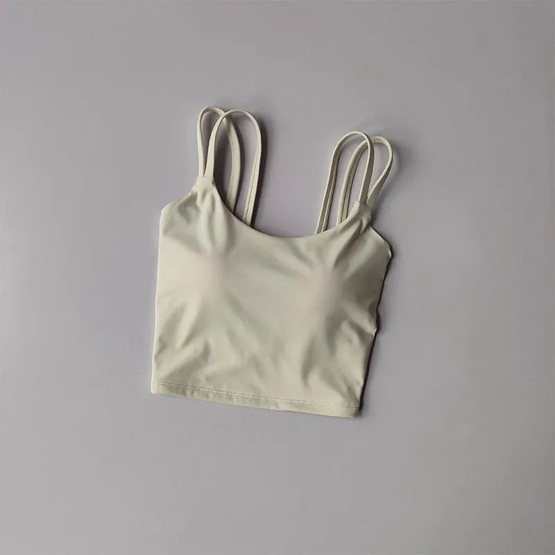 Women's Sports Bras Fitness Top, Sexy Lingerie, Push Up Fixed Pad, Yoga Bra, Back knotted Underwear, Running Vest, Gym Tops Aviola