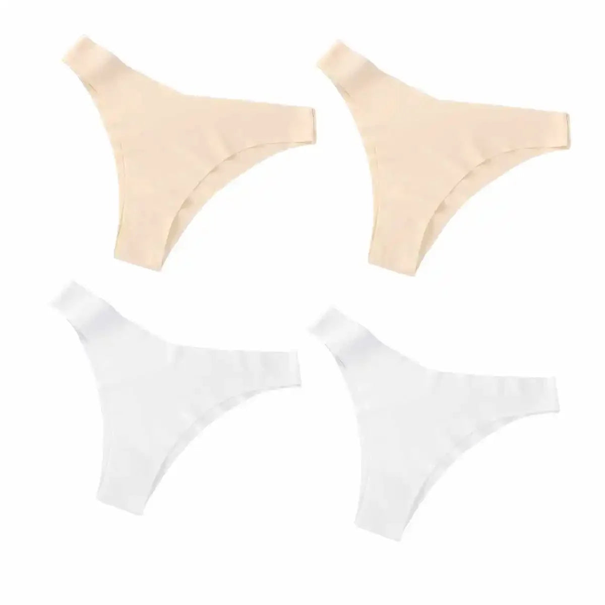 4Pcs/Set Seamless Panties Women Low Rise V-Shaped Briefs Ice Silky Quick-Drying Sport Female Underpants Underwear Aviola