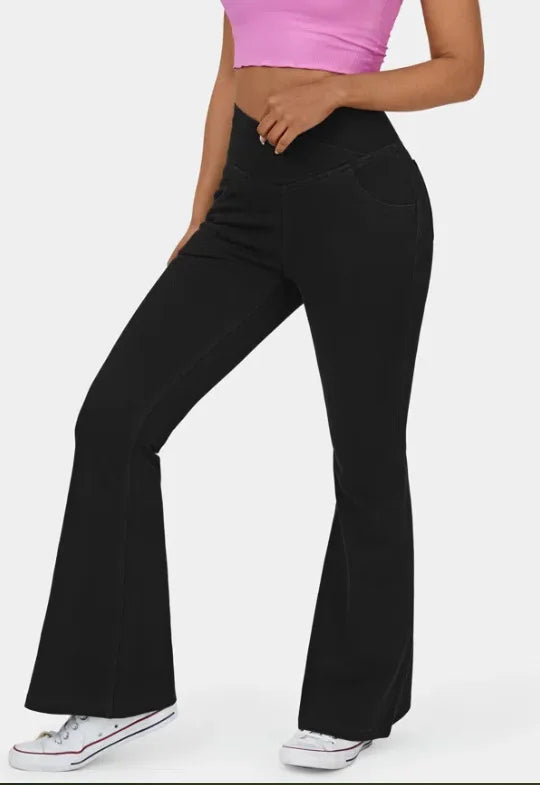 Denim Pant Women Jeans Long Flare Pants Slim Mom Jeans High Waist Yoga Trousers Y2k Streetwear Elegant Splice Sexy Work 2025 Aviola