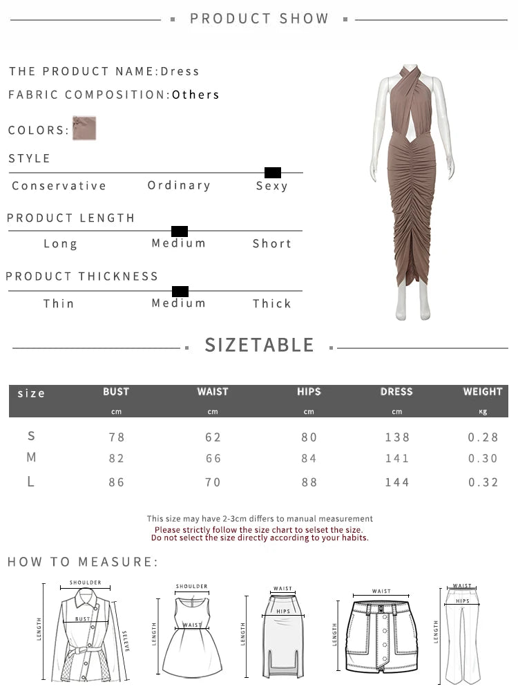 Nibber Ruffles Sexy Backless Women Dress Fashion Peach Buttocks Sleeveless Stretch Summer Midnight Cross Halter Maxi Bodycon Aviola