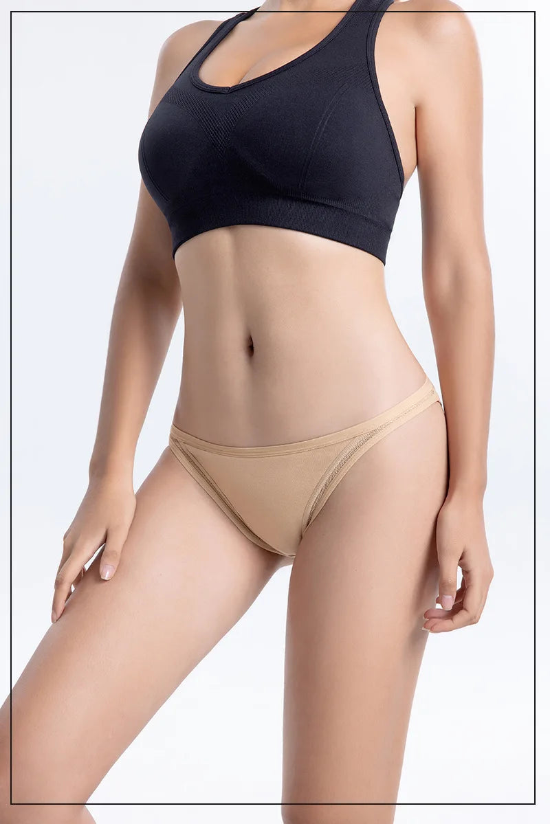 3Pcs/set Women Cotton Panties Female Mesh Underpants Solid Color Bikini Briefs Underwear Ladies Sexy Panty Girls Lingerie Aviola