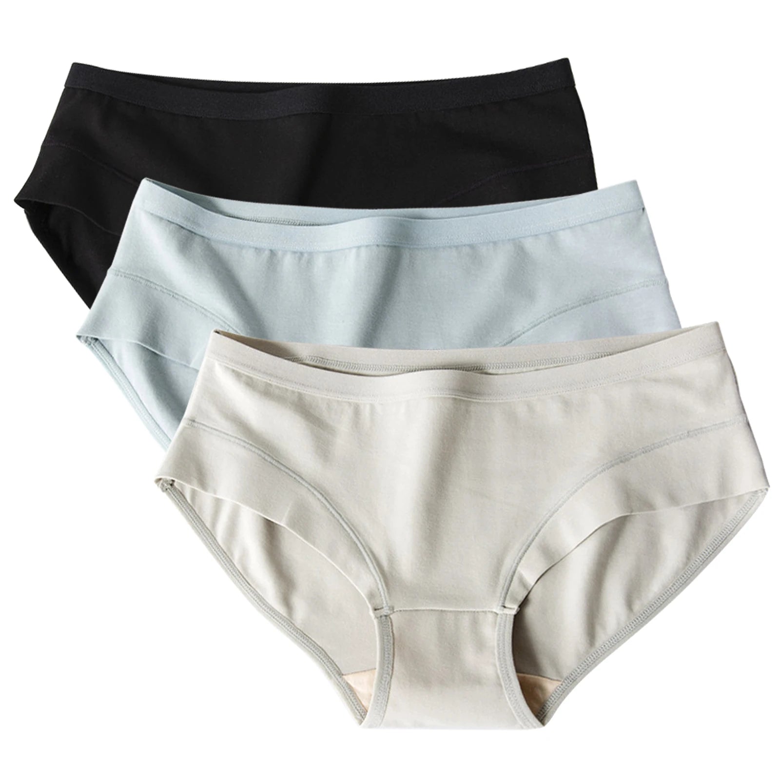3pcs/Set Women's Low-rise Underwear Comfortable Soft Cotton Panties for Lady Breathable Female Lingerie Underpants Aviola
