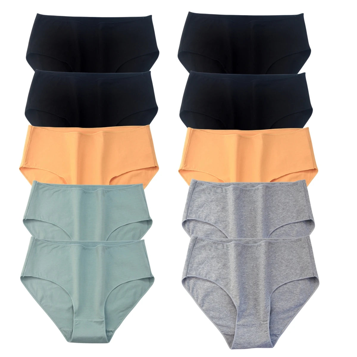10Pcs/Set Cotton Panties Women Comfort Briefs Female High Waist Underwear Underpants Solid Color Intimates M-2XL Aviola