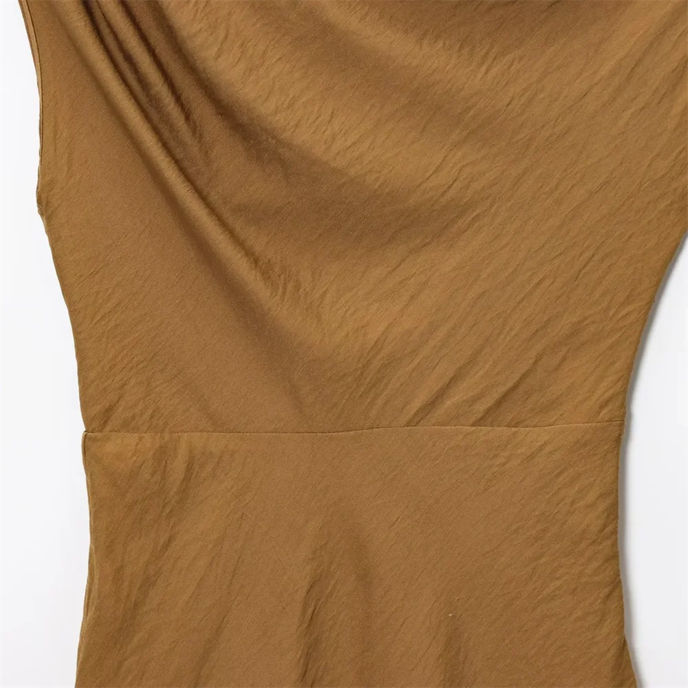 BM&MD&ZA2025oblique shoulder asymmetrical A-line short commuting temperament simple off-shoulder dress short skirt female Aviola