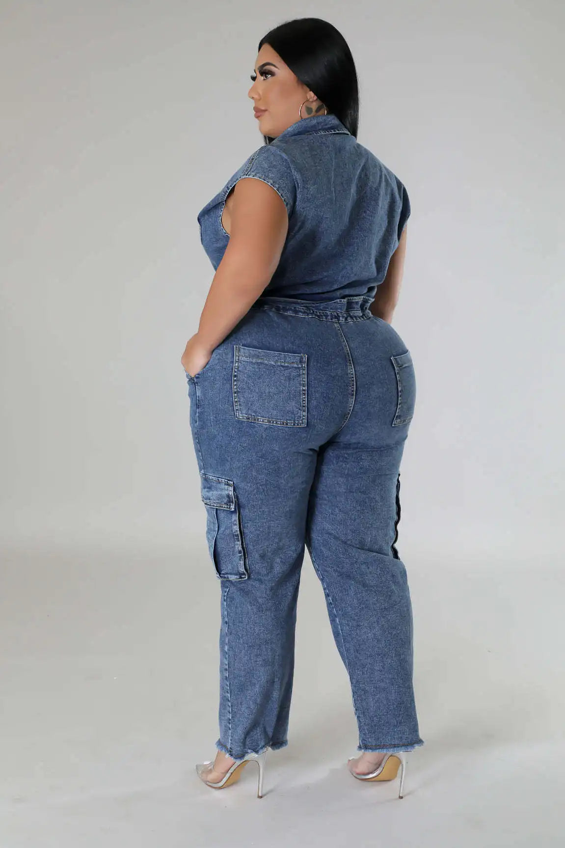 Demin Overalls Women Slim Fit Jumpsuits Sleeveless One Piece Long Pants Mom Jeans High Waist Y2k Club Party Casual Rompers Aviola