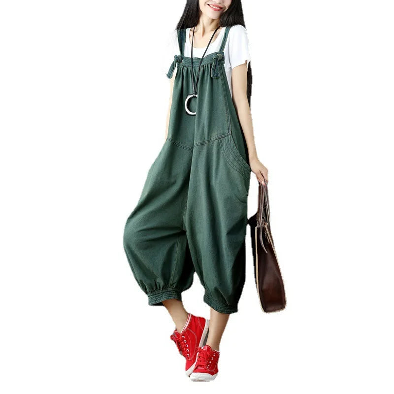 Jumpsuits Women Denim One Piece Mom Jeans Overalls Wide Leg Long Pants High Waist Rompers Y2k Streetwear Work Casual 2025 Aviola